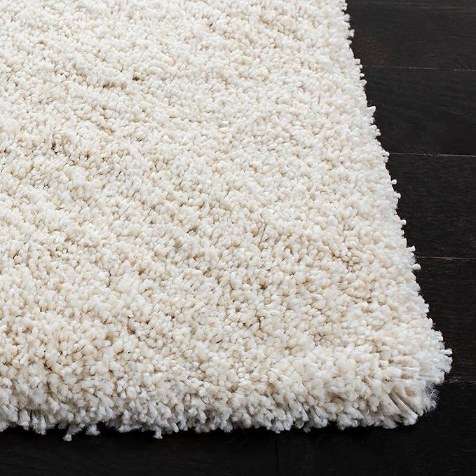 SAFAVIEH Milan Shag Collection Area Rug - 8'6" x 12', Ivory, Solid Design, Non-Shedding & Easy Care, 2-inch Thick Ideal for High Traffic Areas in Living Room, Bedroom (SG180-1212)