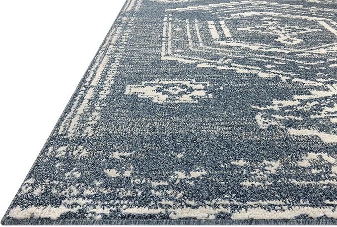 Loloi Magnolia Home by Joanna Gaines Gigi Collection GIG-03 Denim/Ivory 9'-2" x 13' Area Rug