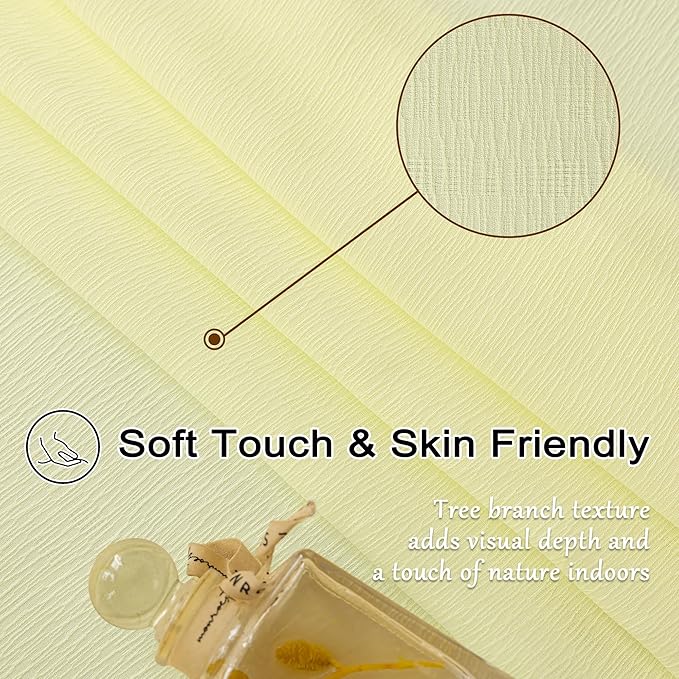 MAIHER Light Yellow Pinch Pleated Sheer Curtains 84 Inches Long for Bedroom Soft Touch Light Filtering Pleat Curtains with Ajustable Hooks for Kids Room, Pear Sorbet, 42" W x 84" L, 2 Panels