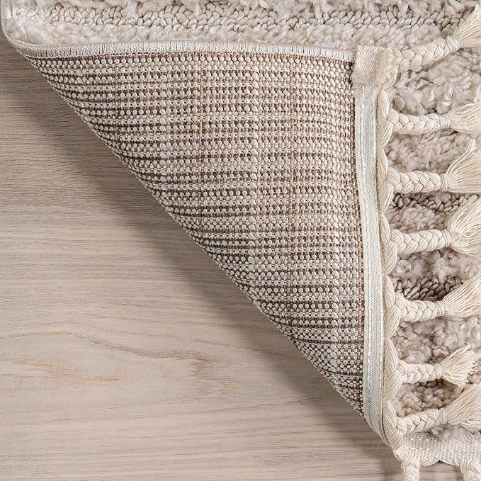 nuLOOM Risette Beige, 8'10" x 12', Geometric, Soft and Textured, High Traffic, Stain Resistant, Easy Clean, Durable Area Rug for Bedroom, Living Room, Dining Space, Den, Foyer, Entryway