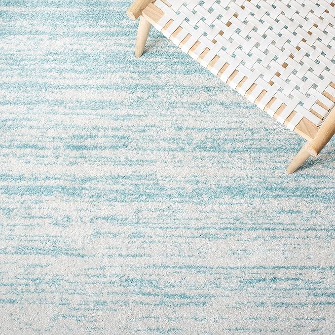 SAFAVIEH Area Rug 9x12 - Adirondack Collection - Large - Aqua & Ivory, Modern Ombre Design, Non Shedding & Easy to Clean, Ideal for Living Room, Bedroom, Office, Dining Space (ADR113J)
