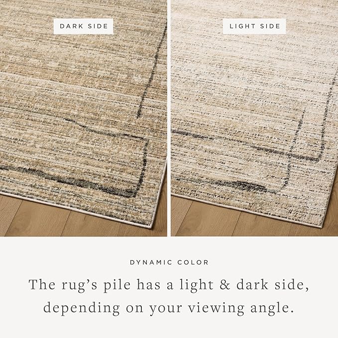 Loloi Jeremiah Brent Bleecker Collection BLE-05 Natural/Charcoal 9'-2" x 13' Area Rug