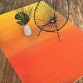Fab Habitat Ombre Outdoor Rug - Waterproof, Fade Resistant, Crease-Free, Reversible - Premium Recycled Plastic - Patio Porch Balcony Deck - Big Sur Sunset - 8x10 ft