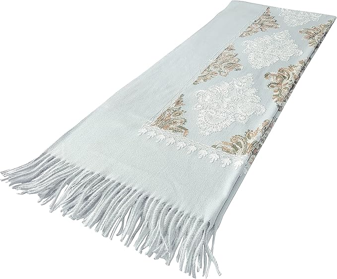Urban CoCo Women's Embroidered Tassel Long Shawl Oversize Scarf Wraps for Women