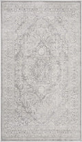 SAFAVIEH Reflection Collection Accent Rug - 2'3" x 4', Light Grey & Cream, , Non-Shedding & Easy Cleaning, Ideal for Foyer, Living Room, Bedroom (RFT668G)