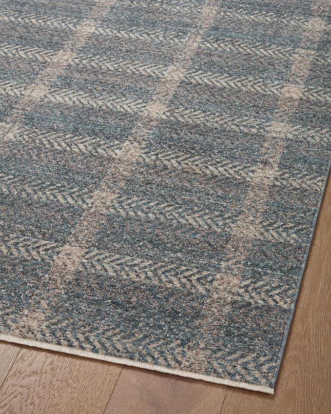 Loloi Angela Rose Ember Collection EMB-03 Blue/Beige 3'-6" x 5'-6" Accent Rug