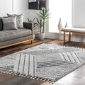 nuLOOM Risette Light Grey, 12' x 15', Geometric, Soft and Textured, High Traffic, Stain Resistant, Easy Clean, Durable Area Rug for Bedroom, Living Room, Dining Space, Den, Foyer, Entryway