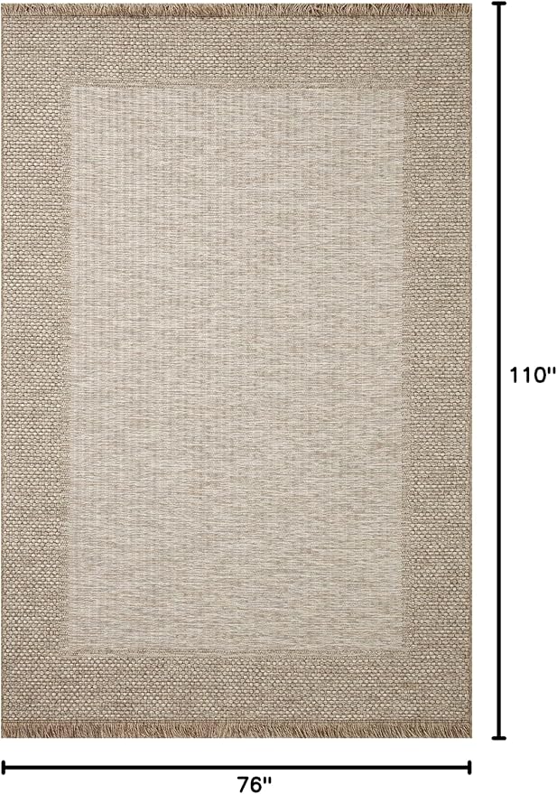 Loloi Dawn Collection Indoor/Outdoor DAW-06 Russet 6'-4" x 9'-2" Area Rug