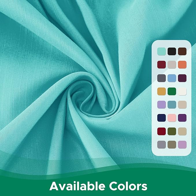 Biscaynebay Wrap Around Bed Skirts for Full & Full XL Beds with 15" Drop, Aqua Adjustable Elastic Dust Ruffles Easy Fit Wrinkle & Fade Resistant Silky Luxurious Fabric Machine Washable