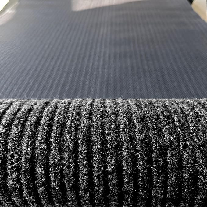 sigun Modern Non-Slip Hallway Runner Rug – Washable, Stain-Resistant & Custom Size – Durable Indoor/Outdoor Carpet for Entryway, Kitchen, Porch, Balcony, Patio & Garage – High-Traffic | Black - 2 x 16