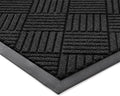 Front Door Mat, Heavy Duty Indoor Outdoor Doormat, 72” x 48” Low Profile Outdoor Mats for Home Entrance, Stain and Fade Resistant Welcome Mat Ideal for High Traffic Area, Diamond Black