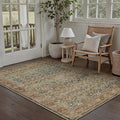 Area Rug 4x6 Entryway Office Washable Vintage Carpet Non Slip Indoor Kitchen Door Mat Retro Traditional Accent Throw Small Rug Brick Red for Bathroom Bedroom Dining Living Room