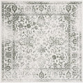 SAFAVIEH Adirondack Collection Area Rug - 4' Square, Ivory & Dark Green, Distressed Design, Non-Shedding & Easy to Clean, Ideal for Living Room, Bedroom, Dining Space (ADR109X)
