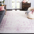 SAFAVIEH Area Rug 8x10 - Adirondack Collection - Large - Ivory & Lavender, Distressed Vintage Floral Design, Non-Shedding & Easy to Clean, Ideal for Living Room, Bedroom, Dining Space (ADR109U)