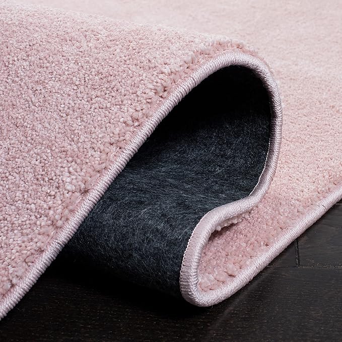 SAFAVIEH Pattern and Solid Collection 6'7" Round Pink PNS320 Non-Shedding Area Rug