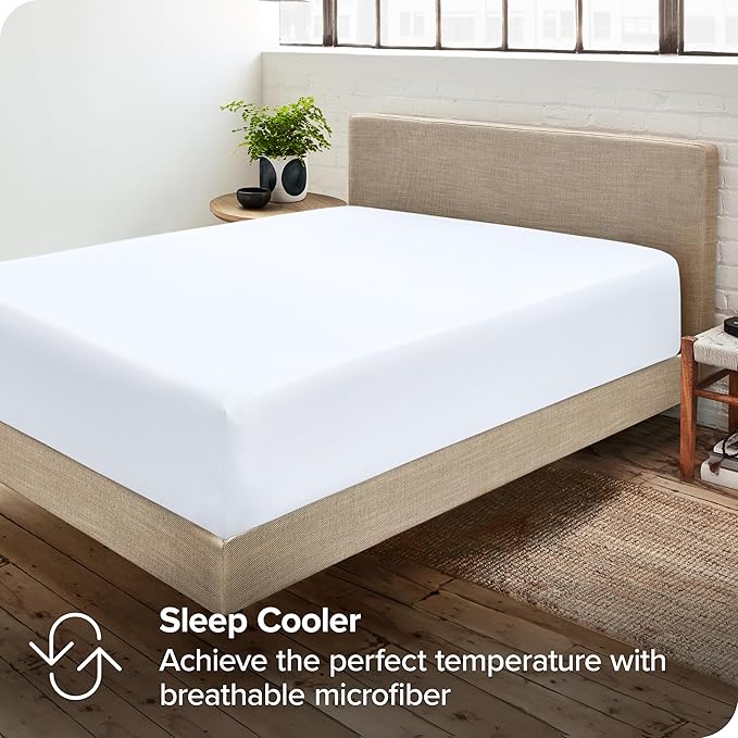 Bare Home 5-Pack Fitted Bottom Sheets Twin Extra Long - Premium 1800 Ultra-Soft Wrinkle Resistant Microfiber - Deep Pocket (Twin XL, White)