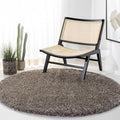 SAFAVIEH Milan Shag Collection 8' Round Grey SG180 Solid Non-Shedding Living Room Bedroom Dining Room Entryway Plush 2-inch Thick Area Rug