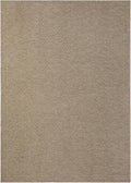 Town & Country Basics Pax Herringbone Textured Solid Everwash® Washable Area Rug, Low Pile, Non-Slip Backing, Easy Clean Pet & Family Friendly Rug, Brown, 4'11"x7'