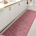 JONATHAN Y Weave Floral Indoor Outdoor Runner Rug 2X8 Fuchsia/Light Gray, Tela Bohemian Textured for Backyard, Patio, Porch, Easy-Cleaning, High Traffic, Pet-Friendly, Non-Shedding (SMB100G-28)