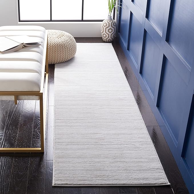 SAFAVIEH Vision Collection Runner Rug - 2'2" x 6', Ivory & Grey, Modern Ombre Design, Non-Shedding & Easy to Clean, Ideal for Entryway, Foyer, Bedroom (VSN606K)