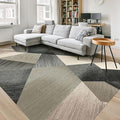 HOMFINE Washable Modern Area Rug - Geometric Style 10x14 Rugs for Living Room, Bedroom, Machine Washable Rug Soft Non Slip Non Shedding Area Rug - Green, 10'x14'