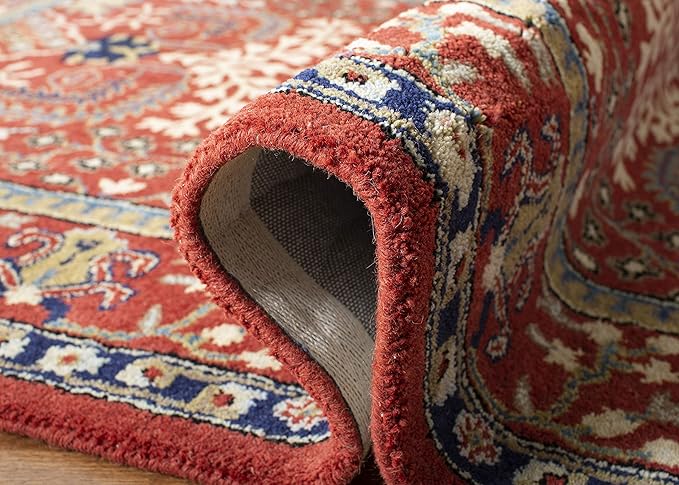 SAFAVIEH Antiquity Collection Area Rug - 10' x 14', Red & Multi, Handmade Traditional Oriental Wool, Ideal for High Traffic Areas in Living Room, Bedroom (AT64A)