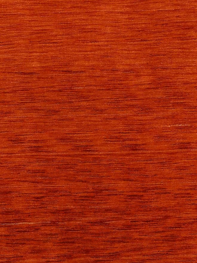 Hand Knotted Loom Wool ECO-Friendly Area Rugs - 10'x13', Rectangle, Light Red Color, Solid Plain Design, High Pile Thick Handmade Anti Skid Rugs for Living Room (L00111)