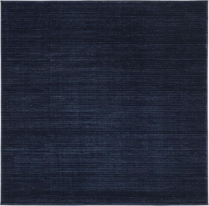 SAFAVIEH Vision Collection Area Rug - 5' Square, Navy, Modern Ombre Design, Non-Shedding & Easy to Clean, Ideal for Living Room, Bedroom, Dining Space (VSN606N)