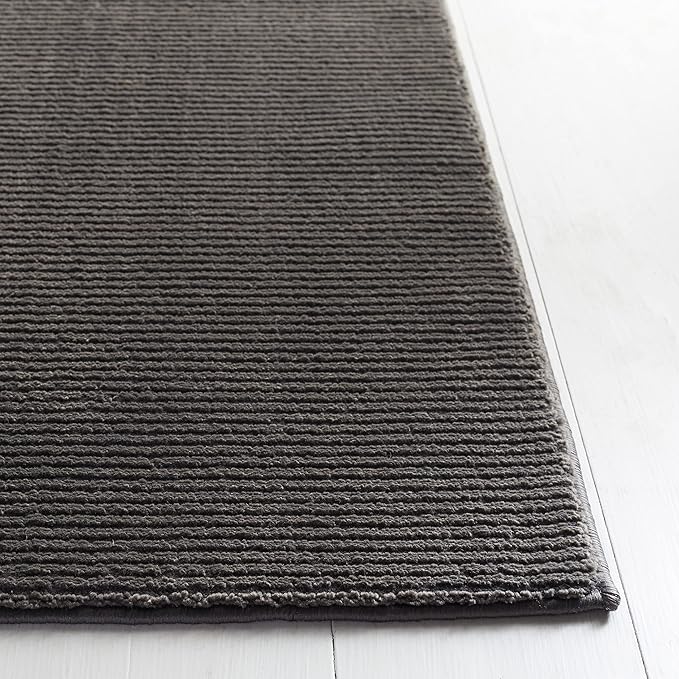 SAFAVIEH Revive Collection Accent Rug - 2'7" x 5', Charcoal, Solid Design, Non-Shedding & Easy Care, Ideal for High Traffic Areas in Entryway, Living Room, Bedroom (REV102H)