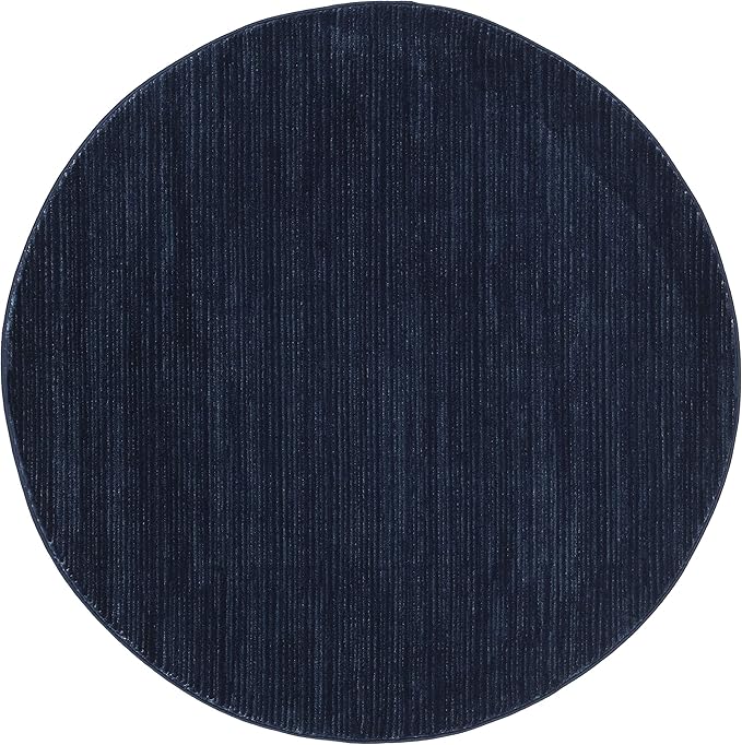 SAFAVIEH Vision Collection Area Rug - 9' Round, Navy, Modern Ombre Design, Non-Shedding & Easy to Clean, Ideal for Living Room, Bedroom, Dining Space (VSN606N)