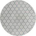 Unique Loom Outdoor Trellis Collection Area Rug - Trellis (Round 10' 8" x 10' 8", Gray/ Ivory)