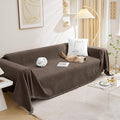 MEETSKY Couch Cover Sofa Cover Washable,Chenille Jacquard Sofa Covers for 2 Cushion Couch Sofa, Sofa Slipcover Loveseat Pet Couch Covers for Sectional Sofa, 71" x 118", Dark Chocolate