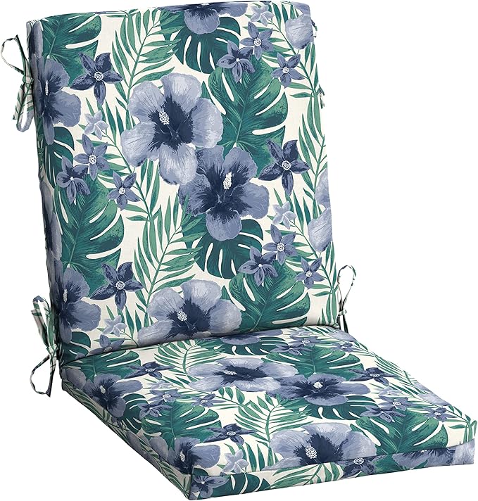 Arden Outdoor Dining Chair Cushion, 20 x 20, Rain-Proof, Fade Resistant, Salome Tropical