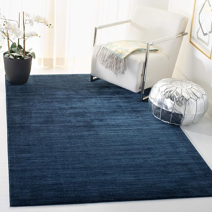 SAFAVIEH Area Rug 4x6 - Vision Collection - Navy, Modern Ombre Design, Non-Shedding & Easy to Clean, Ideal for Living Room, Bedroom, Dining Space (VSN606N)