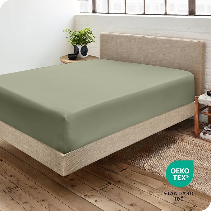 Fitted Bottom Sheet Twin XL Size - Premium 1800 Microfiber - Ultra-Soft Hotel Luxury - Deep Pocket - Durable and Long Lasting - Extra Long Fitted Sheet (Twin XL, Sage)