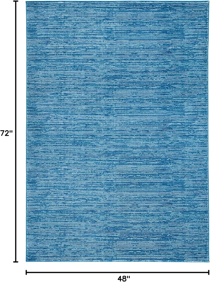 SAFAVIEH Area Rug 4x6 - Vision Collection - Blue, Modern Ombre Design, Non-Shedding & Easy to Clean, Ideal for Living Room, Bedroom, Dining Space (VSN606M)