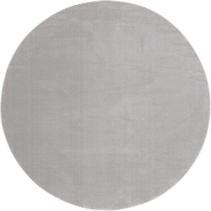 SAFAVIEH Revive Collection Area Rug - 6'7" Round, Grey, Solid Design, Non-Shedding & Easy Care, Ideal for High Traffic Areas in Living Room, Bedroom (REV102F)