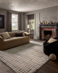 Loloi Jeremiah Brent Bleecker Collection BLE-01 Ivory/Charcoal 6'-7" x 9'-3" Area Rug