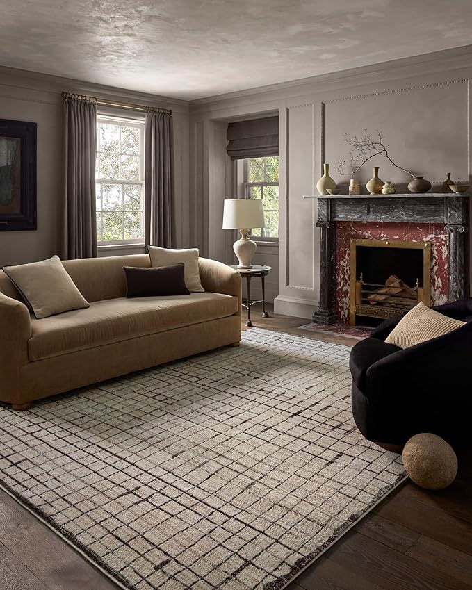 Loloi Jeremiah Brent Bleecker Collection BLE-01 Ivory/Charcoal 2'-7" x 8'-0" Runner Rug