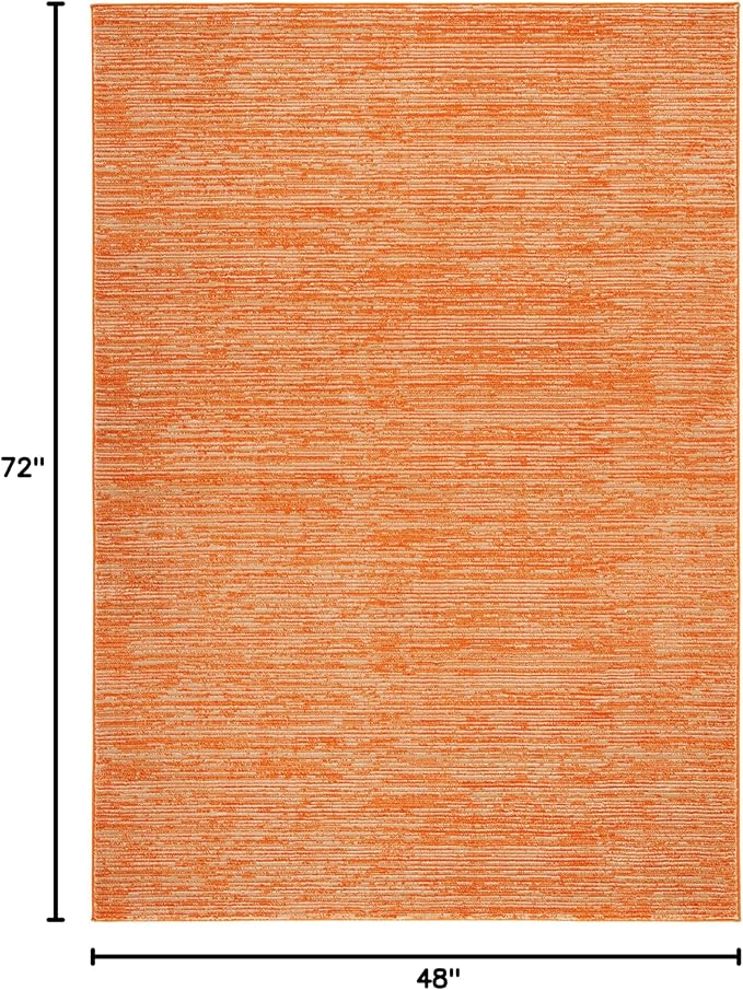 SAFAVIEH Area Rug 4x6 - Vision Collection - Orange, Modern Ombre Design, Non-Shedding & Easy to Clean, Ideal for Living Room, Bedroom, Dining Space (VSN606P)