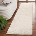 SAFAVIEH Florida Shag Collection Runner Rug - 2'3" x 9', Creme & Creme, Non-Shedding & Easy Care, 1.2-inch Thick Ideal for High Traffic Areas in Living Room, Bedroom (SG471-1111)