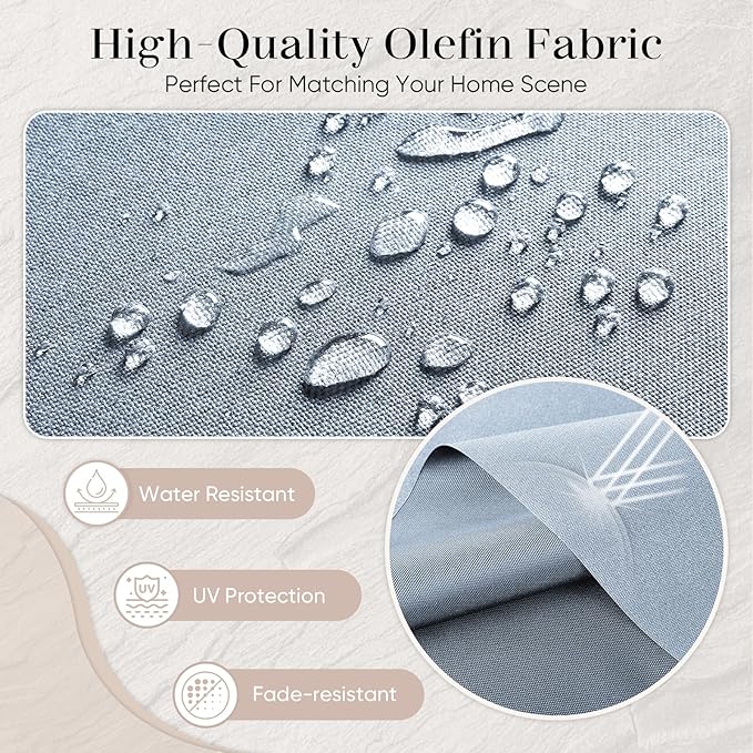 Outdoor Seat Cushion Set-24 x 24 x 6 Inch Outdoor Chair Cushions Set of 2 with Water Resistant & Removable Cover Outdoor Cushions for Patio Furniture Chair Sofa Couch-Sky Blue