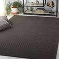 SAFAVIEH Revive Collection Area Rug - 5'3" x 7'7", Charcoal, Solid Design, Non-Shedding & Easy Care, Ideal for High Traffic Areas in Living Room, Bedroom (REV102H)