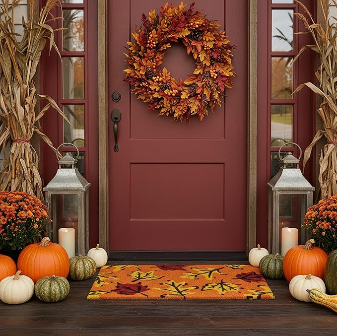 Calloway Mills 120961729 Fall Leaves Doormat, 17" x 29", Multicolor