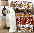CARSTENS, INC. Ultra Premium Super Soft Plush Sherpa Fleece Oversized Throw Blanket 54" x 68", Arrowhead Earth