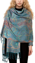 Achillea Big Paisley Pashmina Shawl Wrap for Women – Elegant Scarf for Weddings, Evening Dresses, Festivals & Daily Wear