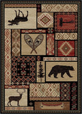 Mayberry Rug Patchwork Area Rug, 3'11"x5'3", Multi