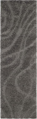 SAFAVIEH Florida Shag Collection Area Rug - 2'3" x 19' Runner, Grey & Grey, Non-Shedding & Easy Cleaning, Plush Thick Pile, Ideal for Living Room, Bedroom, Dining Space (SG471-8080)