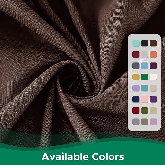 Biscaynebay Wrap Around Bed Skirts for Queen Size Beds 18" Drop, Brown Adjustable Elastic Dust Ruffles Easy Fit Wrinkle Resistant Silky Luxurious Fabric Machine Washable