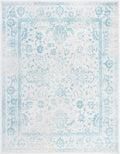 SAFAVIEH Area Rug 11x15 - Adirondack Collection - Large - Ivory & Light Blue, Distressed Vintage Floral Design, Non-Shedding & Easy to Clean, Ideal for Living Room, Bedroom, Dining Space (ADR109L)